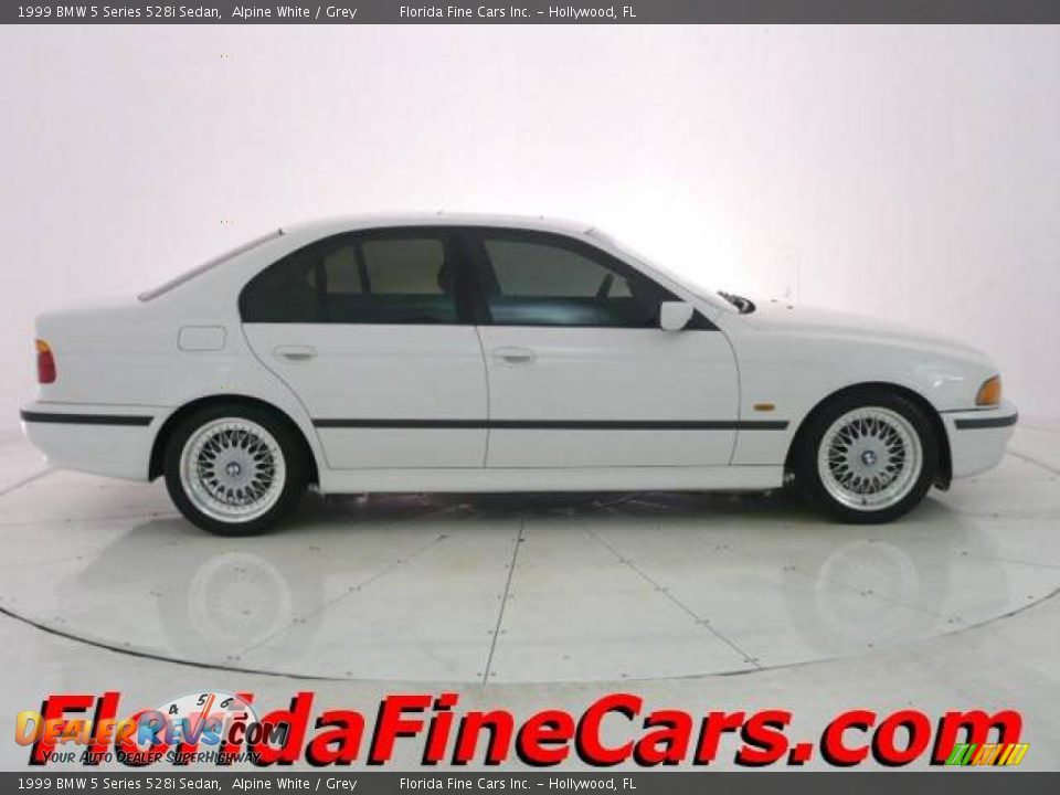 1999 BMW 5 Series 528i Sedan Alpine White / Grey Photo #4