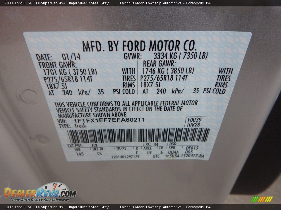 2014 Ford F150 STX SuperCab 4x4 Ingot Silver / Steel Grey Photo #24