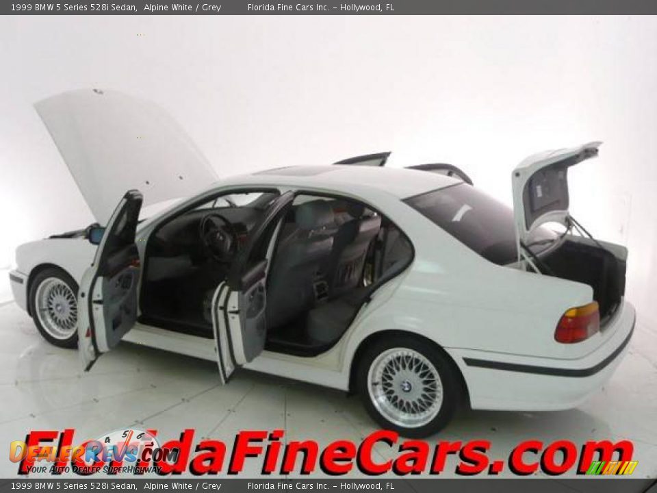 1999 BMW 5 Series 528i Sedan Alpine White / Grey Photo #8