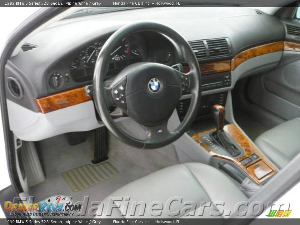 1999 BMW 5 Series 528i Sedan Alpine White / Grey Photo #12