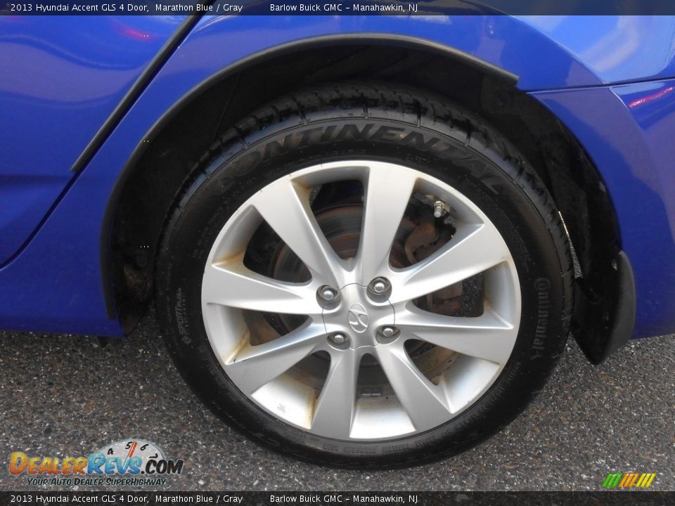 2013 Hyundai Accent GLS 4 Door Marathon Blue / Gray Photo #8
