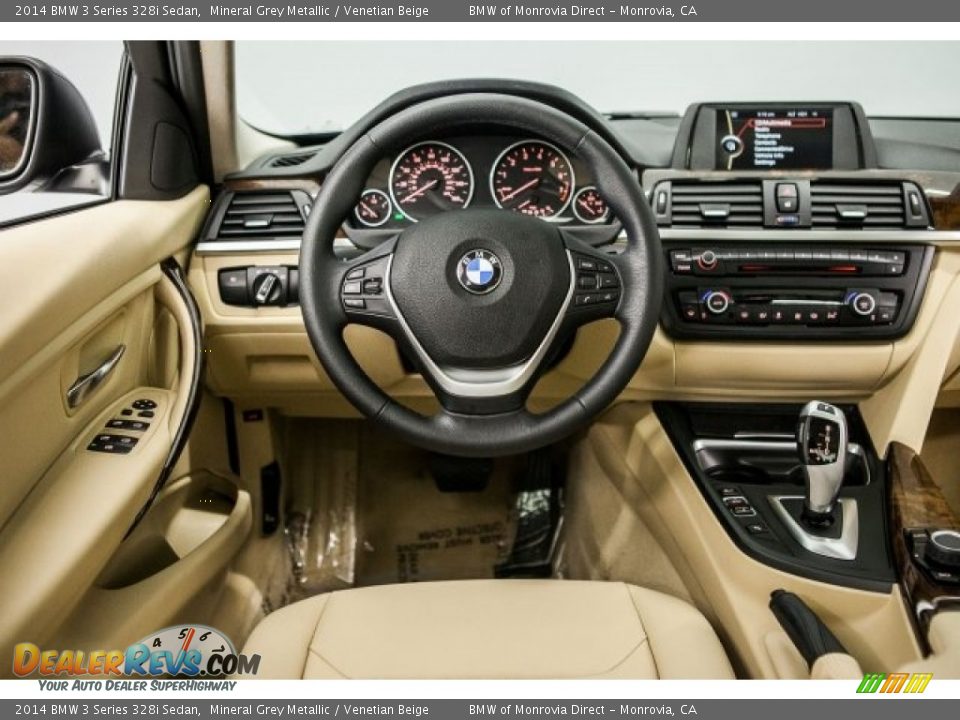 2014 BMW 3 Series 328i Sedan Mineral Grey Metallic / Venetian Beige Photo #4