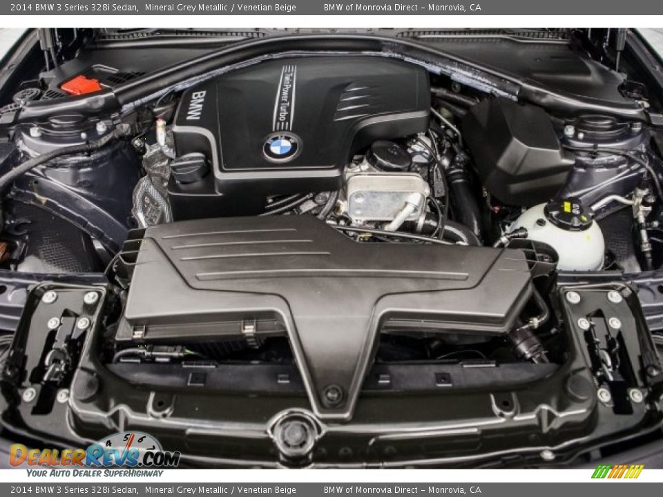 2014 BMW 3 Series 328i Sedan Mineral Grey Metallic / Venetian Beige Photo #9