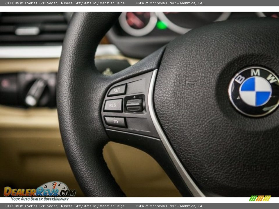 2014 BMW 3 Series 328i Sedan Mineral Grey Metallic / Venetian Beige Photo #17