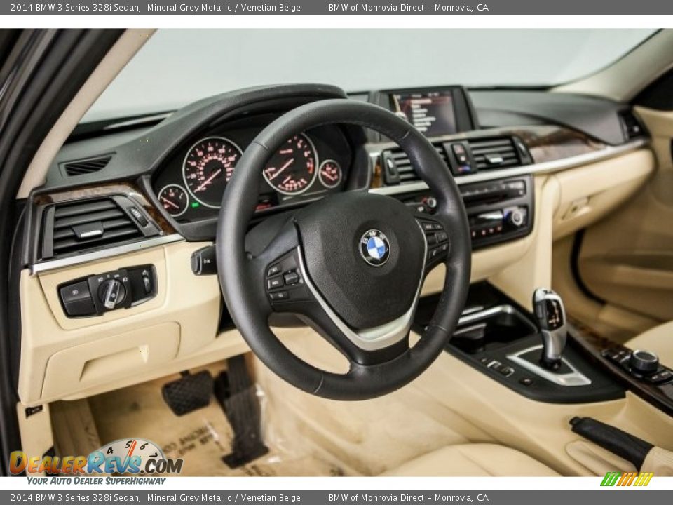 2014 BMW 3 Series 328i Sedan Mineral Grey Metallic / Venetian Beige Photo #19