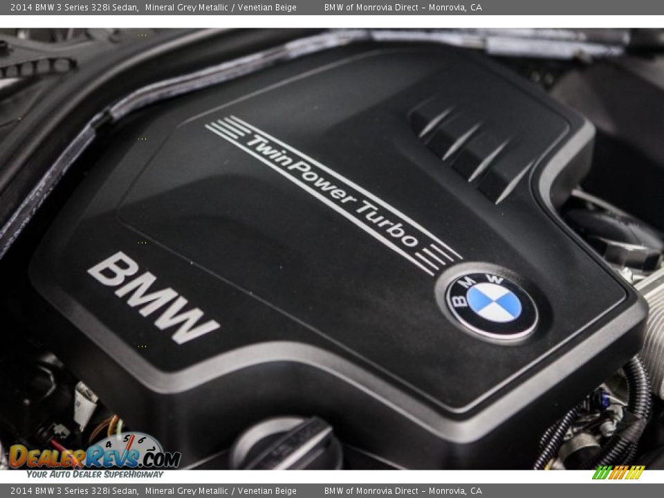 2014 BMW 3 Series 328i Sedan Mineral Grey Metallic / Venetian Beige Photo #27