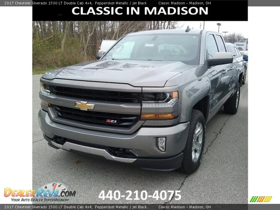 2017 Chevrolet Silverado 1500 LT Double Cab 4x4 Pepperdust Metallic / Jet Black Photo #1