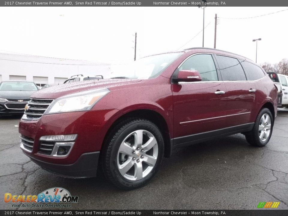 2017 Chevrolet Traverse Premier AWD Siren Red Tintcoat / Ebony/Saddle Up Photo #1