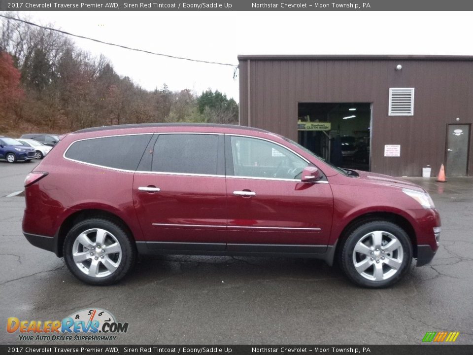 2017 Chevrolet Traverse Premier AWD Siren Red Tintcoat / Ebony/Saddle Up Photo #4
