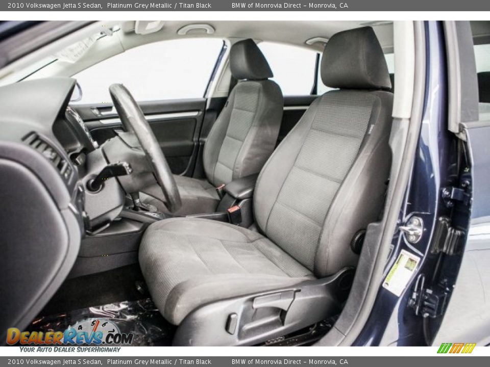 2010 Volkswagen Jetta S Sedan Platinum Grey Metallic / Titan Black Photo #6