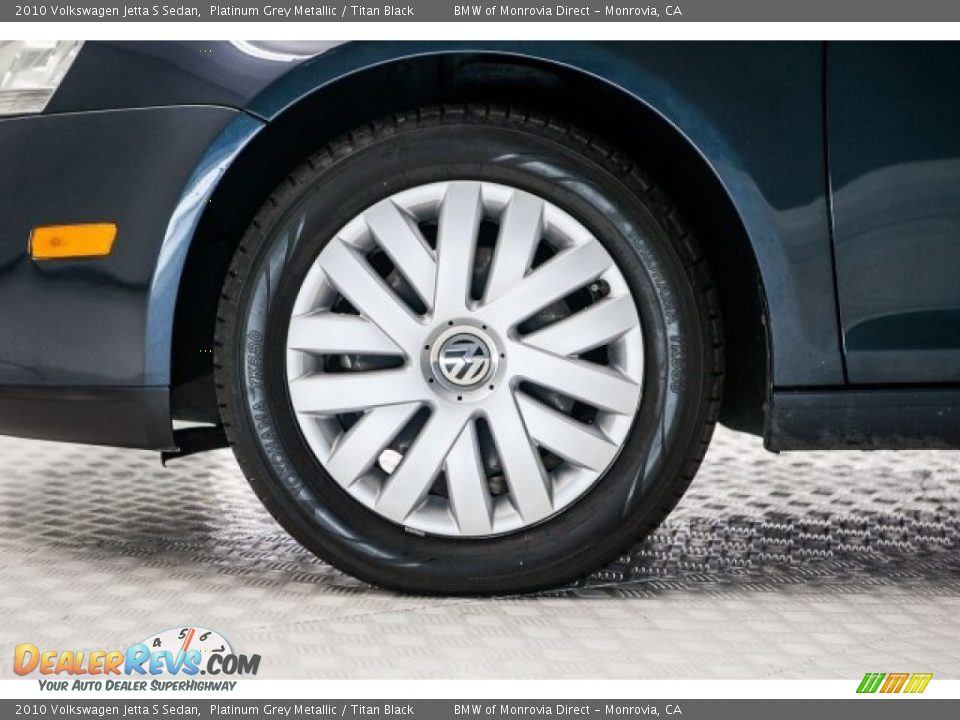 2010 Volkswagen Jetta S Sedan Platinum Grey Metallic / Titan Black Photo #8