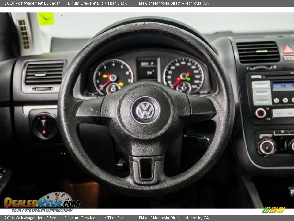 2010 Volkswagen Jetta S Sedan Platinum Grey Metallic / Titan Black Photo #16