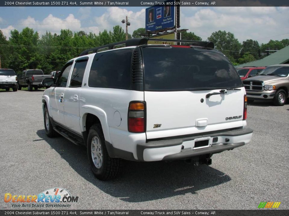 2004 Chevrolet Suburban 1500 Z71 4x4 Summit White / Tan/Neutral Photo #8