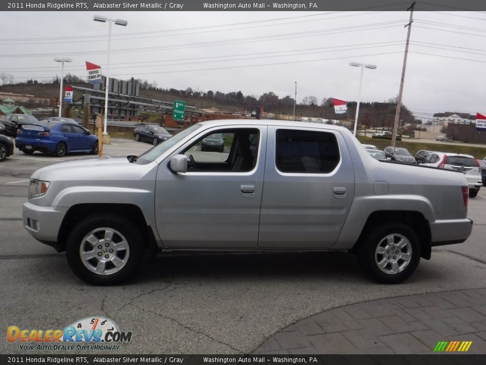 2011 Honda Ridgeline RTS Alabaster Silver Metallic / Gray Photo #6