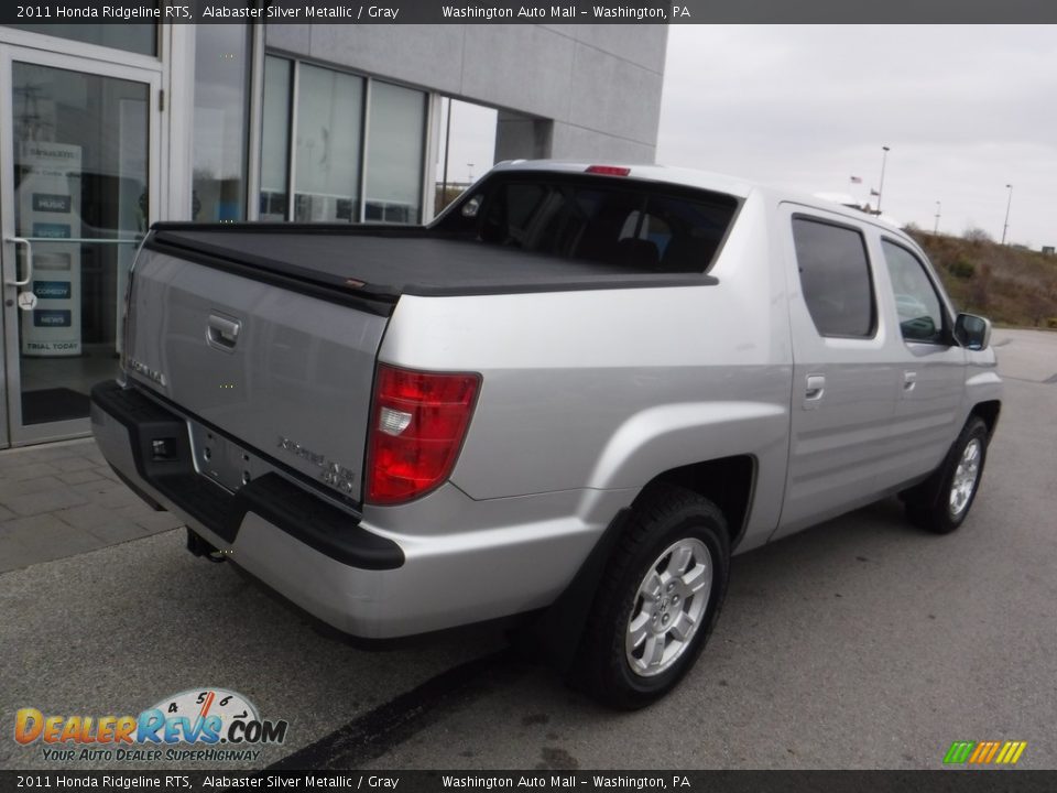 2011 Honda Ridgeline RTS Alabaster Silver Metallic / Gray Photo #8