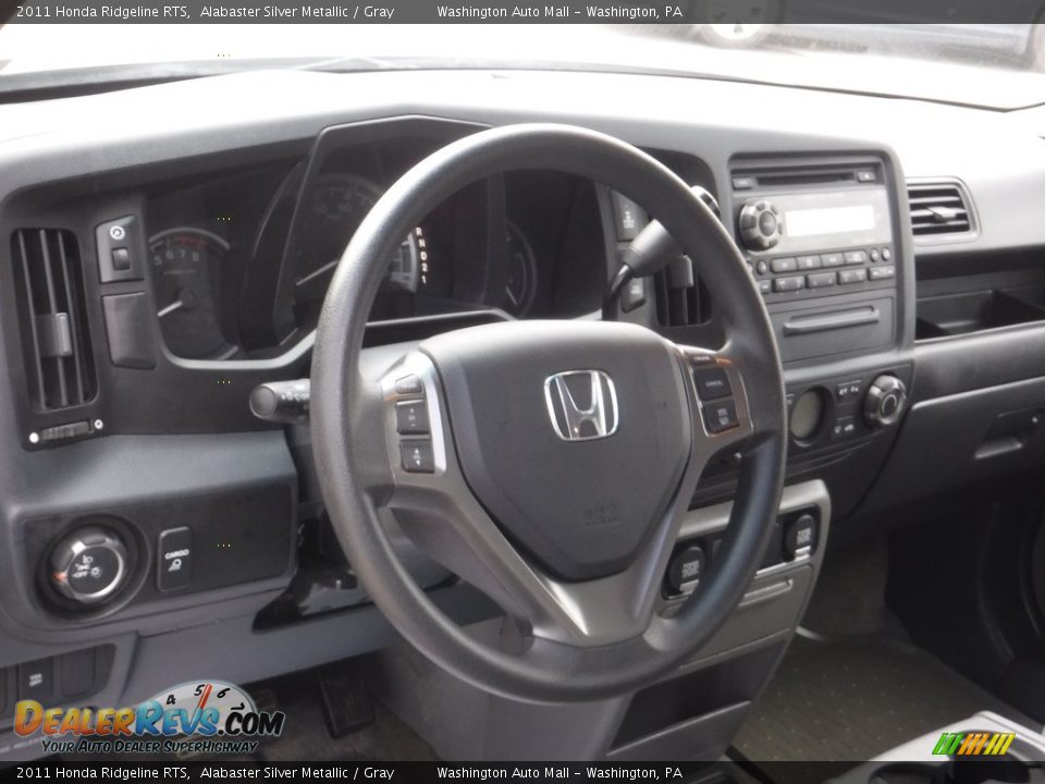 2011 Honda Ridgeline RTS Alabaster Silver Metallic / Gray Photo #15