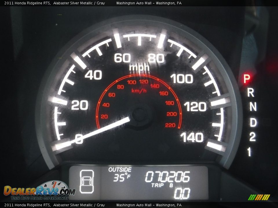 2011 Honda Ridgeline RTS Alabaster Silver Metallic / Gray Photo #25