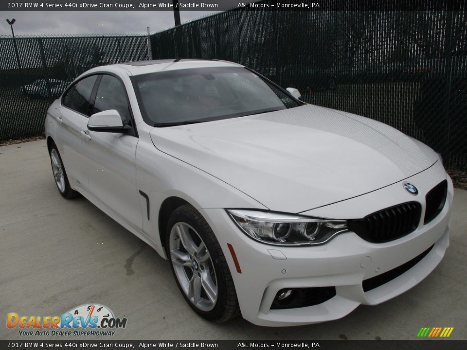 2017 BMW 4 Series 440i xDrive Gran Coupe Alpine White / Saddle Brown Photo #5