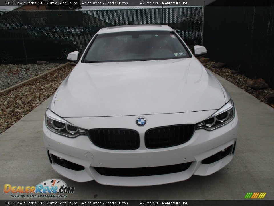2017 BMW 4 Series 440i xDrive Gran Coupe Alpine White / Saddle Brown Photo #6