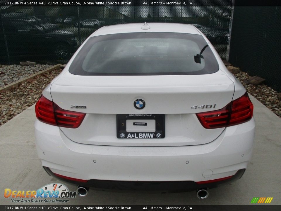 2017 BMW 4 Series 440i xDrive Gran Coupe Alpine White / Saddle Brown Photo #9