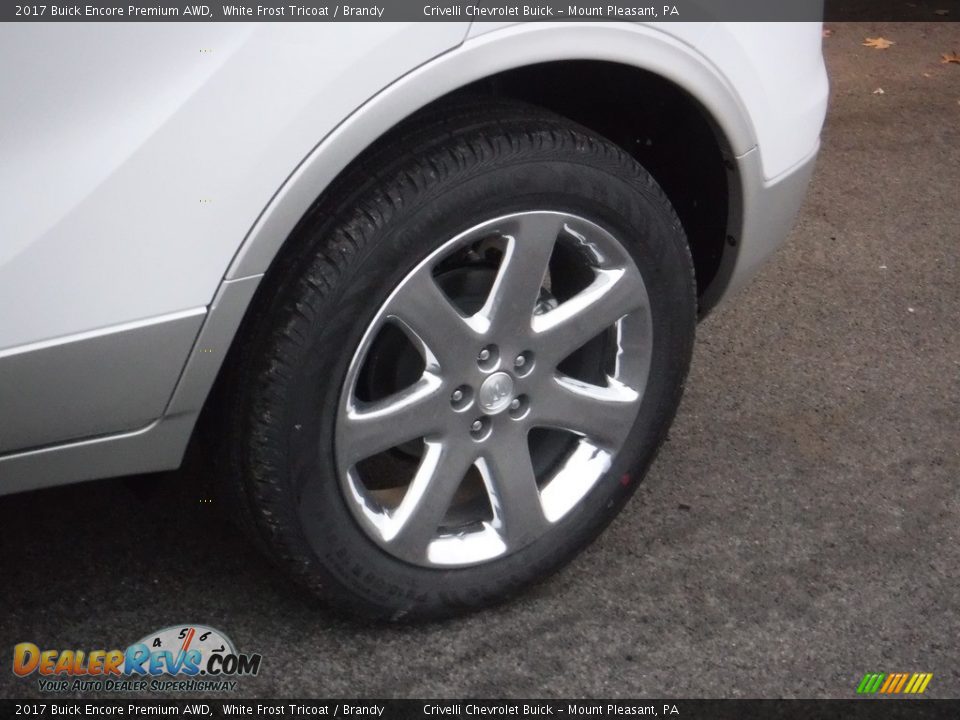 2017 Buick Encore Premium AWD White Frost Tricoat / Brandy Photo #3