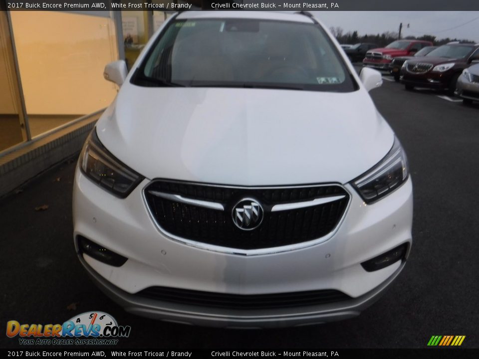 2017 Buick Encore Premium AWD White Frost Tricoat / Brandy Photo #5