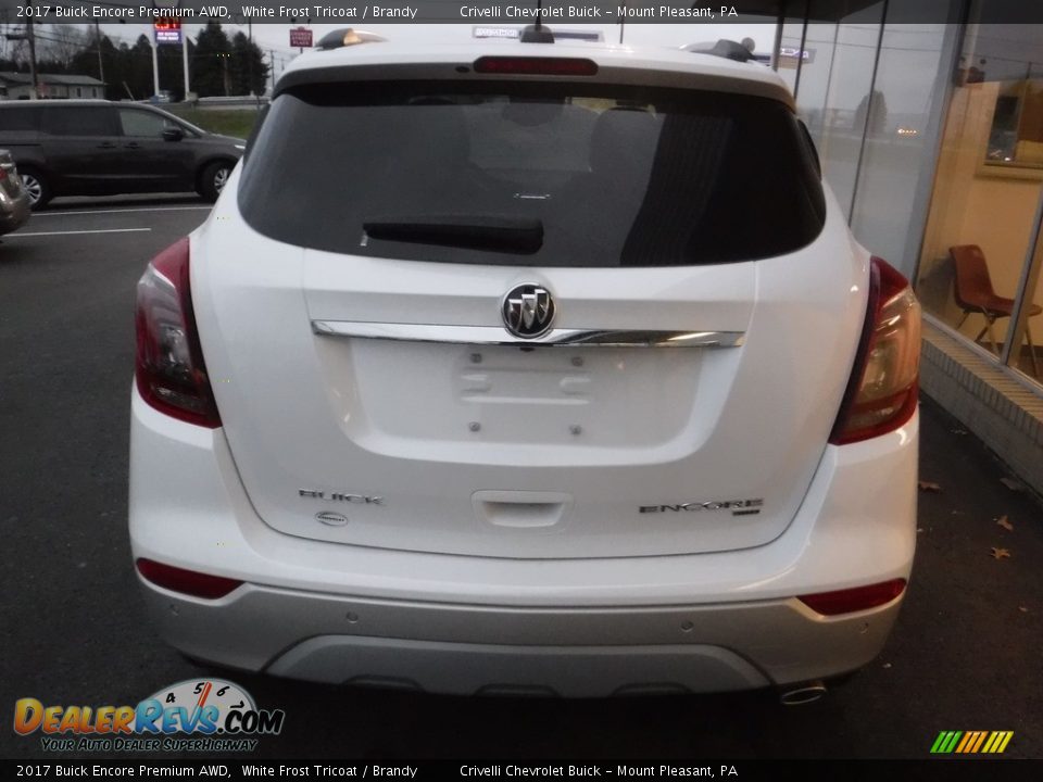 2017 Buick Encore Premium AWD White Frost Tricoat / Brandy Photo #7