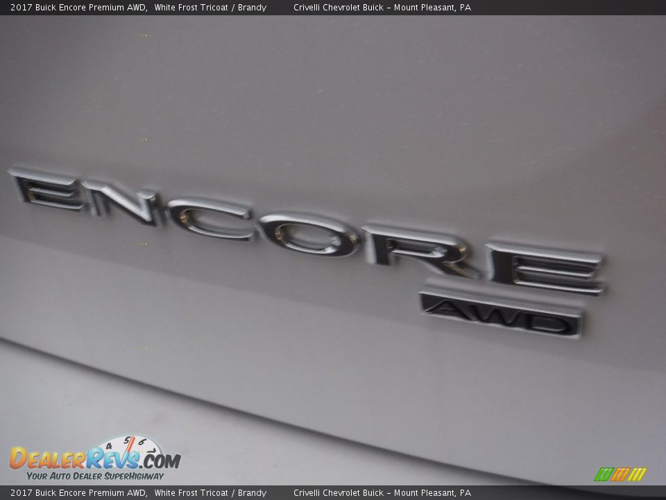 2017 Buick Encore Premium AWD White Frost Tricoat / Brandy Photo #8