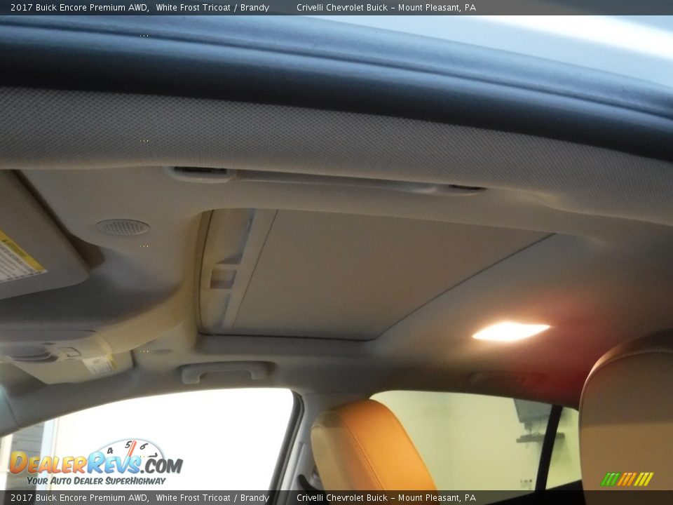 2017 Buick Encore Premium AWD White Frost Tricoat / Brandy Photo #9