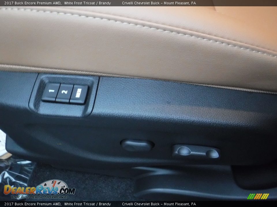 2017 Buick Encore Premium AWD White Frost Tricoat / Brandy Photo #14