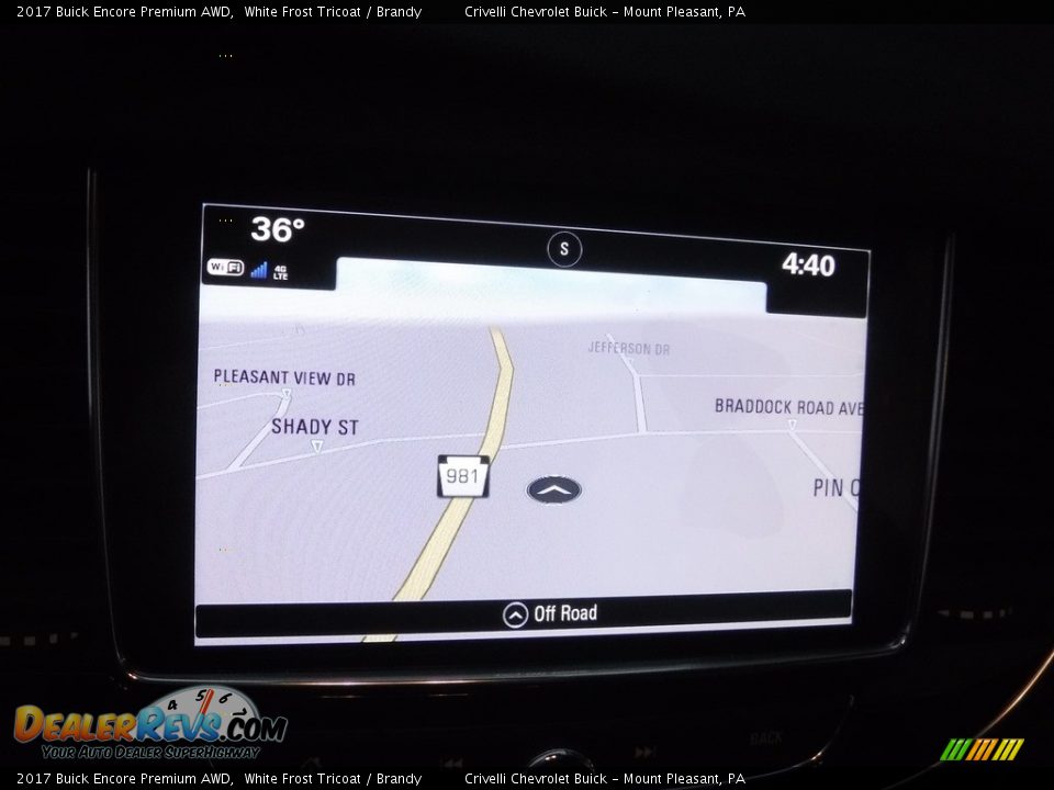 2017 Buick Encore Premium AWD White Frost Tricoat / Brandy Photo #15
