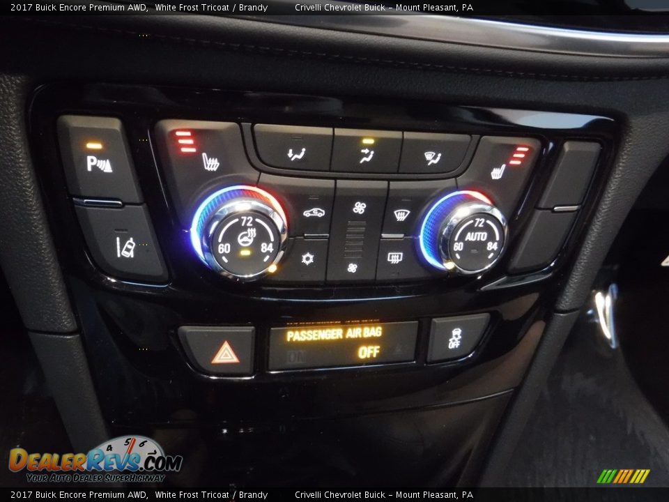 2017 Buick Encore Premium AWD White Frost Tricoat / Brandy Photo #17