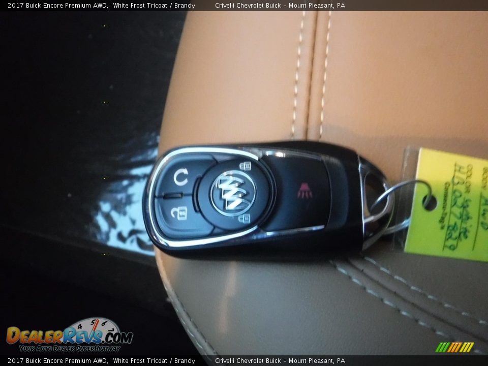 2017 Buick Encore Premium AWD White Frost Tricoat / Brandy Photo #26