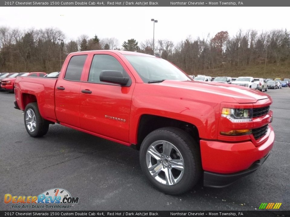 2017 Chevrolet Silverado 1500 Custom Double Cab 4x4 Red Hot / Dark Ash/Jet Black Photo #3
