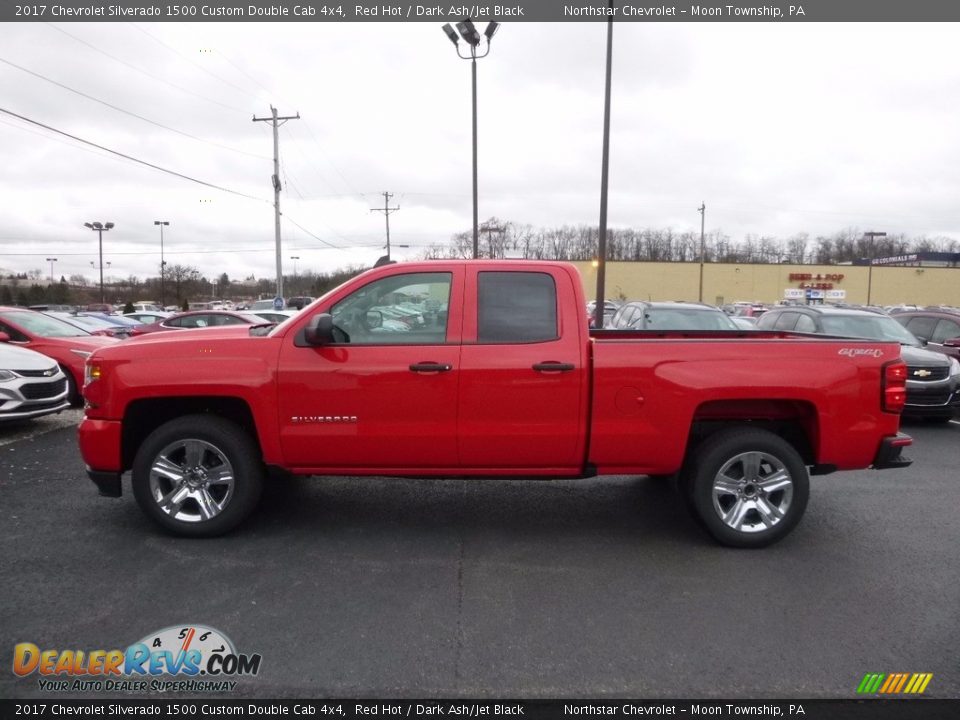 2017 Chevrolet Silverado 1500 Custom Double Cab 4x4 Red Hot / Dark Ash/Jet Black Photo #9