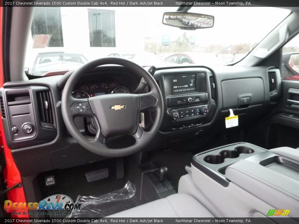 2017 Chevrolet Silverado 1500 Custom Double Cab 4x4 Red Hot / Dark Ash/Jet Black Photo #13