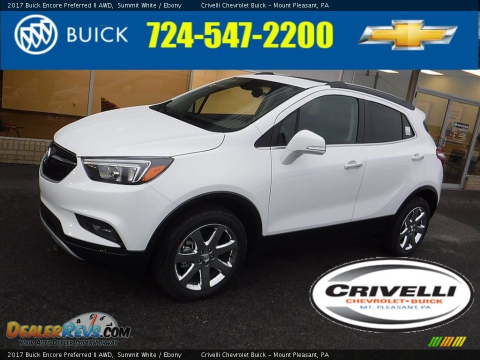 2017 Buick Encore Preferred II AWD Summit White / Ebony Photo #1