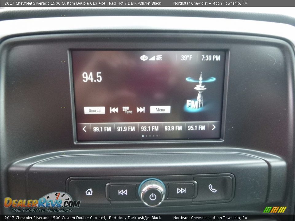 2017 Chevrolet Silverado 1500 Custom Double Cab 4x4 Red Hot / Dark Ash/Jet Black Photo #19