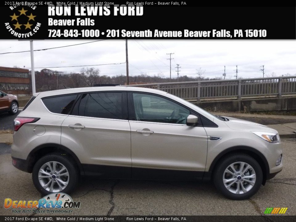 2017 Ford Escape SE 4WD White Gold / Medium Light Stone Photo #1