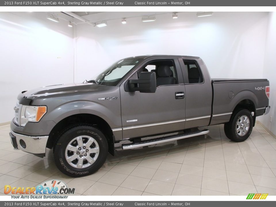 2013 Ford F150 XLT SuperCab 4x4 Sterling Gray Metallic / Steel Gray Photo #3