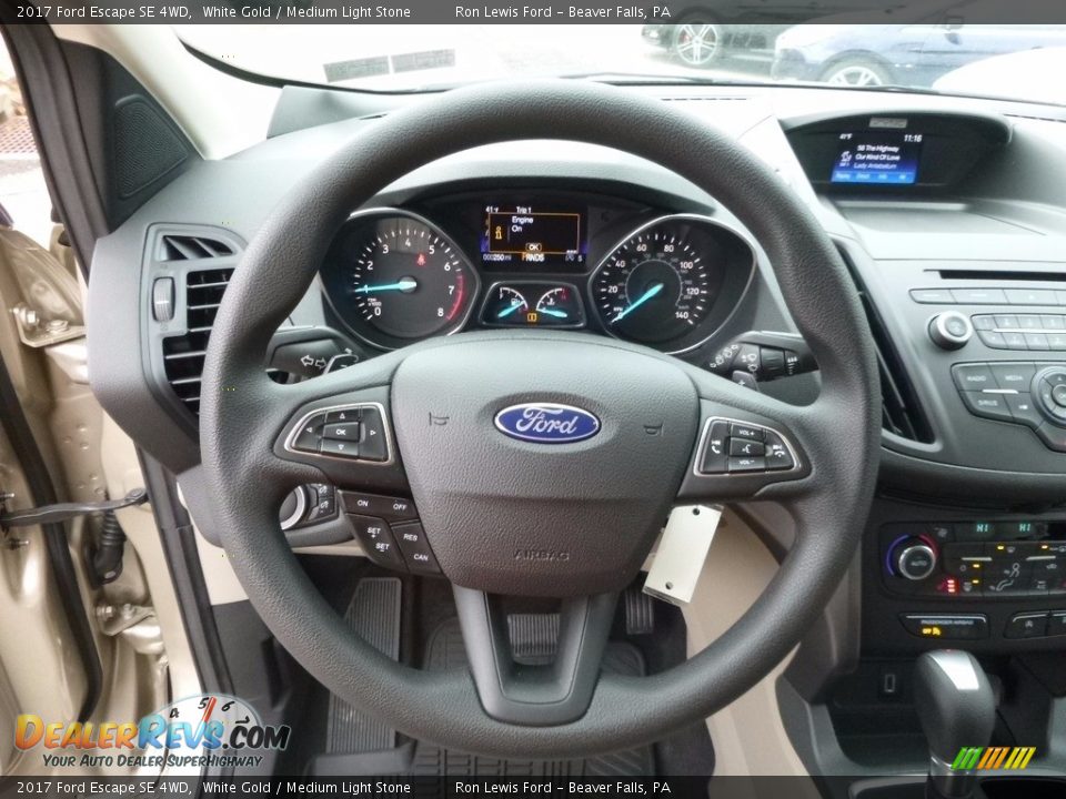 2017 Ford Escape SE 4WD White Gold / Medium Light Stone Photo #16