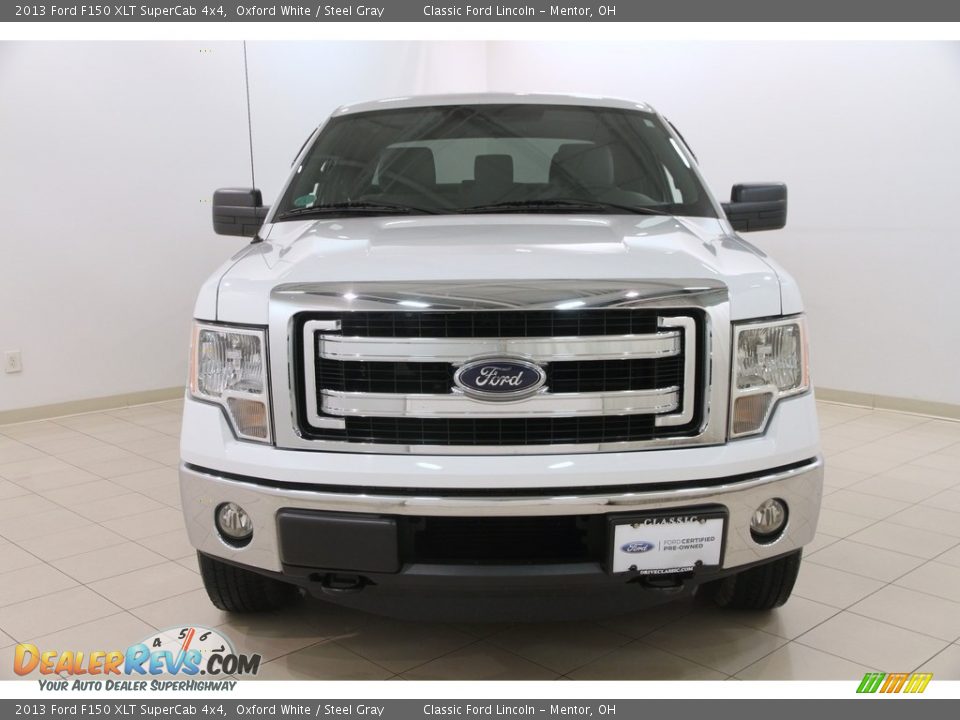2013 Ford F150 XLT SuperCab 4x4 Oxford White / Steel Gray Photo #2