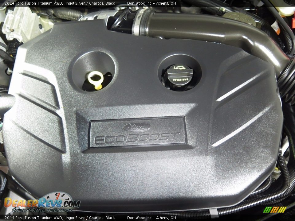 2014 Ford Fusion Titanium AWD Ingot Silver / Charcoal Black Photo #22