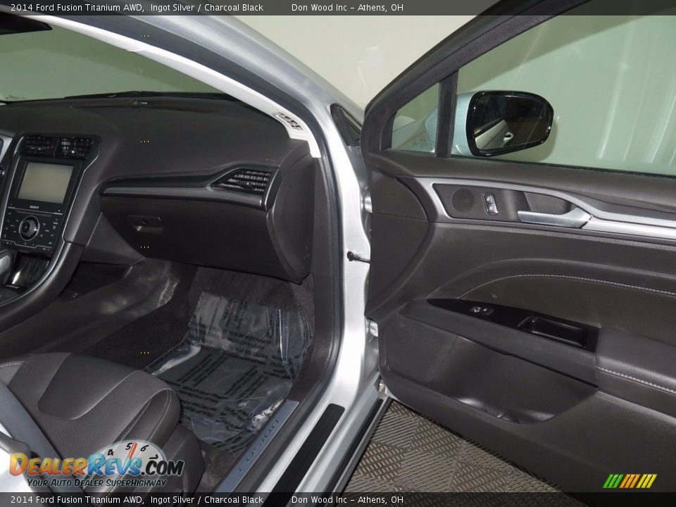 2014 Ford Fusion Titanium AWD Ingot Silver / Charcoal Black Photo #26