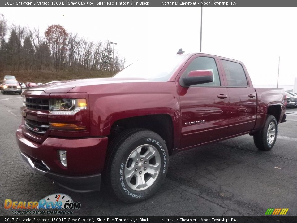2017 Chevrolet Silverado 1500 LT Crew Cab 4x4 Siren Red Tintcoat / Jet Black Photo #1
