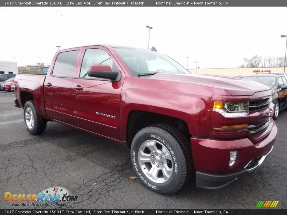 2017 Chevrolet Silverado 1500 LT Crew Cab 4x4 Siren Red Tintcoat / Jet Black Photo #3