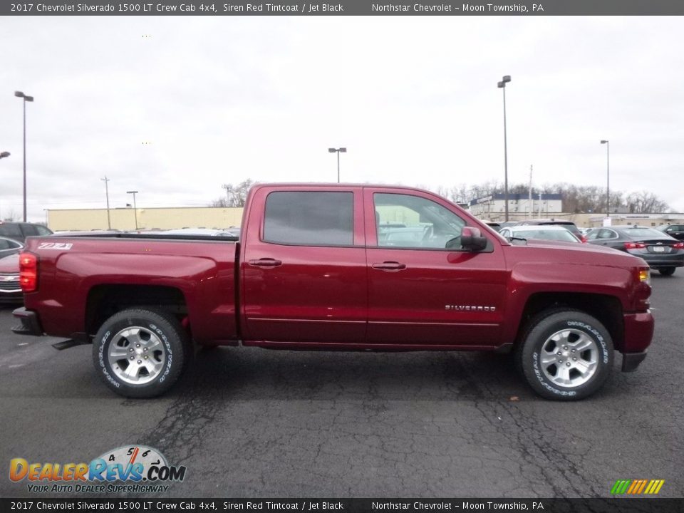 2017 Chevrolet Silverado 1500 LT Crew Cab 4x4 Siren Red Tintcoat / Jet Black Photo #4