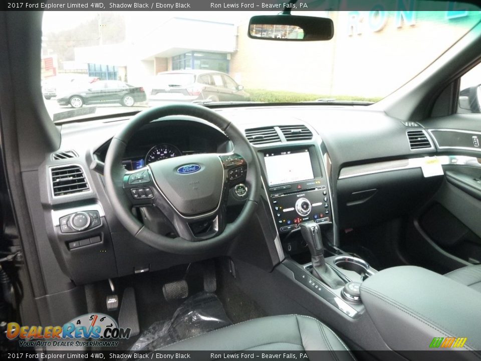 Ebony Black Interior - 2017 Ford Explorer Limited 4WD Photo #12