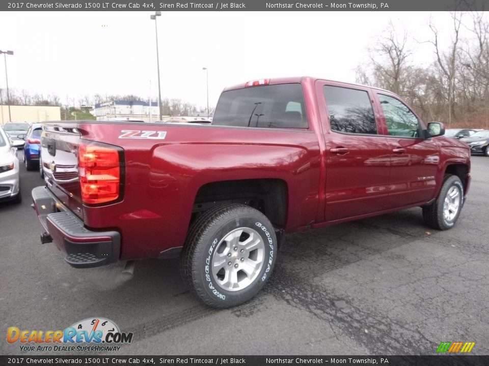 2017 Chevrolet Silverado 1500 LT Crew Cab 4x4 Siren Red Tintcoat / Jet Black Photo #5