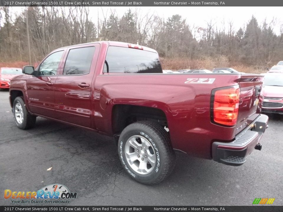 2017 Chevrolet Silverado 1500 LT Crew Cab 4x4 Siren Red Tintcoat / Jet Black Photo #7